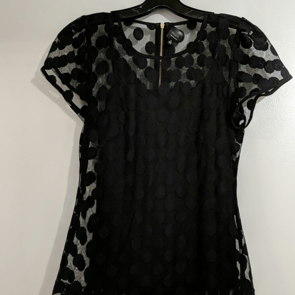 Black polka dot see through shirt - Picture 1 of 6